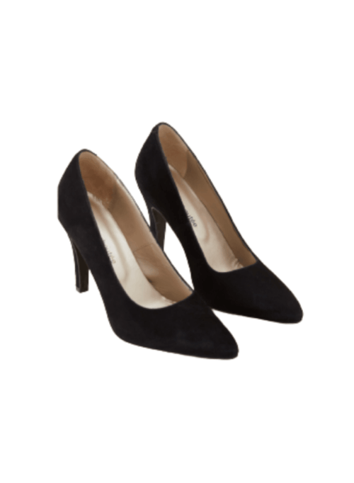 Schwarze Schuhe mit hohem Abschnitt