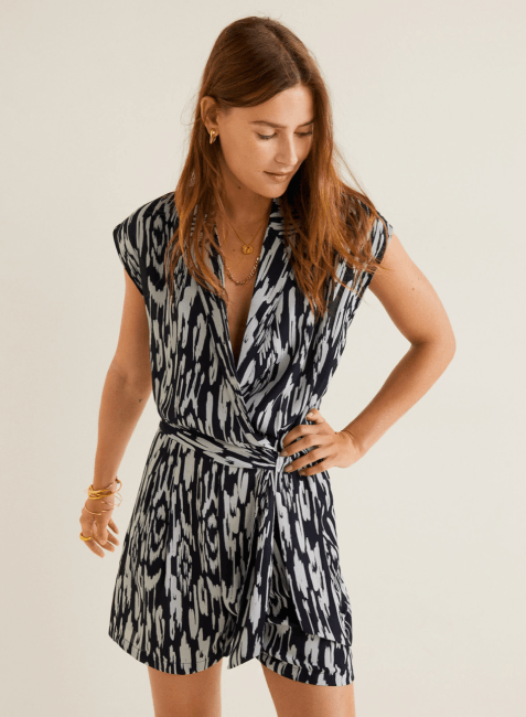 BLACK AND WHITE PLAYSUIT