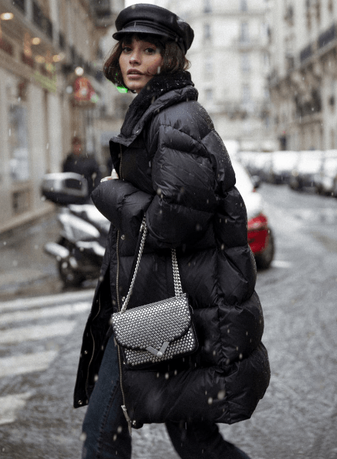Veste noire surdimensionnée