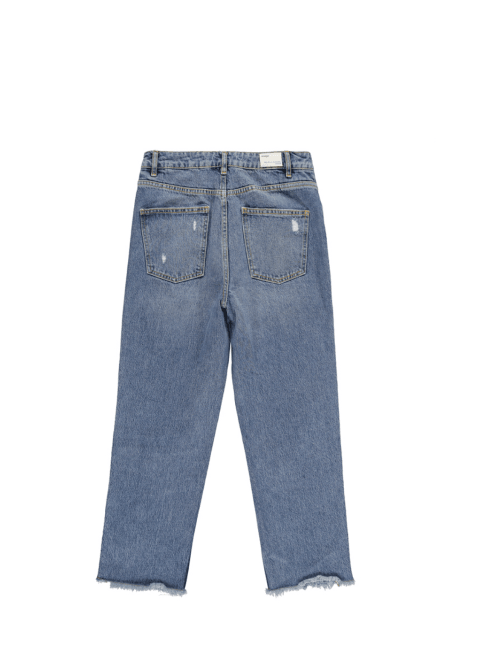 JEANS WITH ZIP SIDE DETAIL - codressing