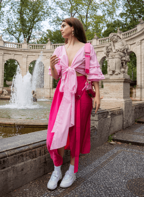 Fuchsia Midi Wrap Rock