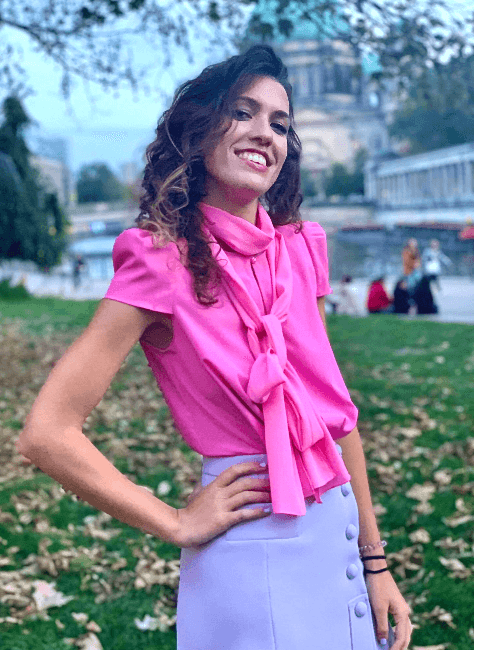 LILAC TRAPEZE MINI SKIRT