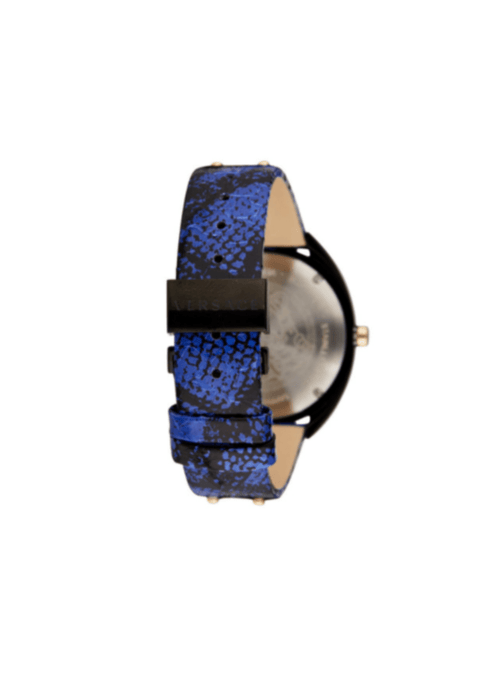 BLUE AND BLACK QUARTZ WATCH
