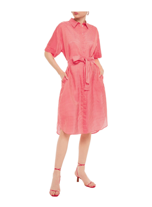 Robe de chemise à celtée rouge
