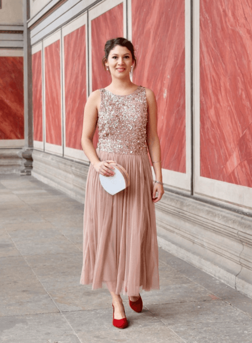 Robe à paillettes sans manches