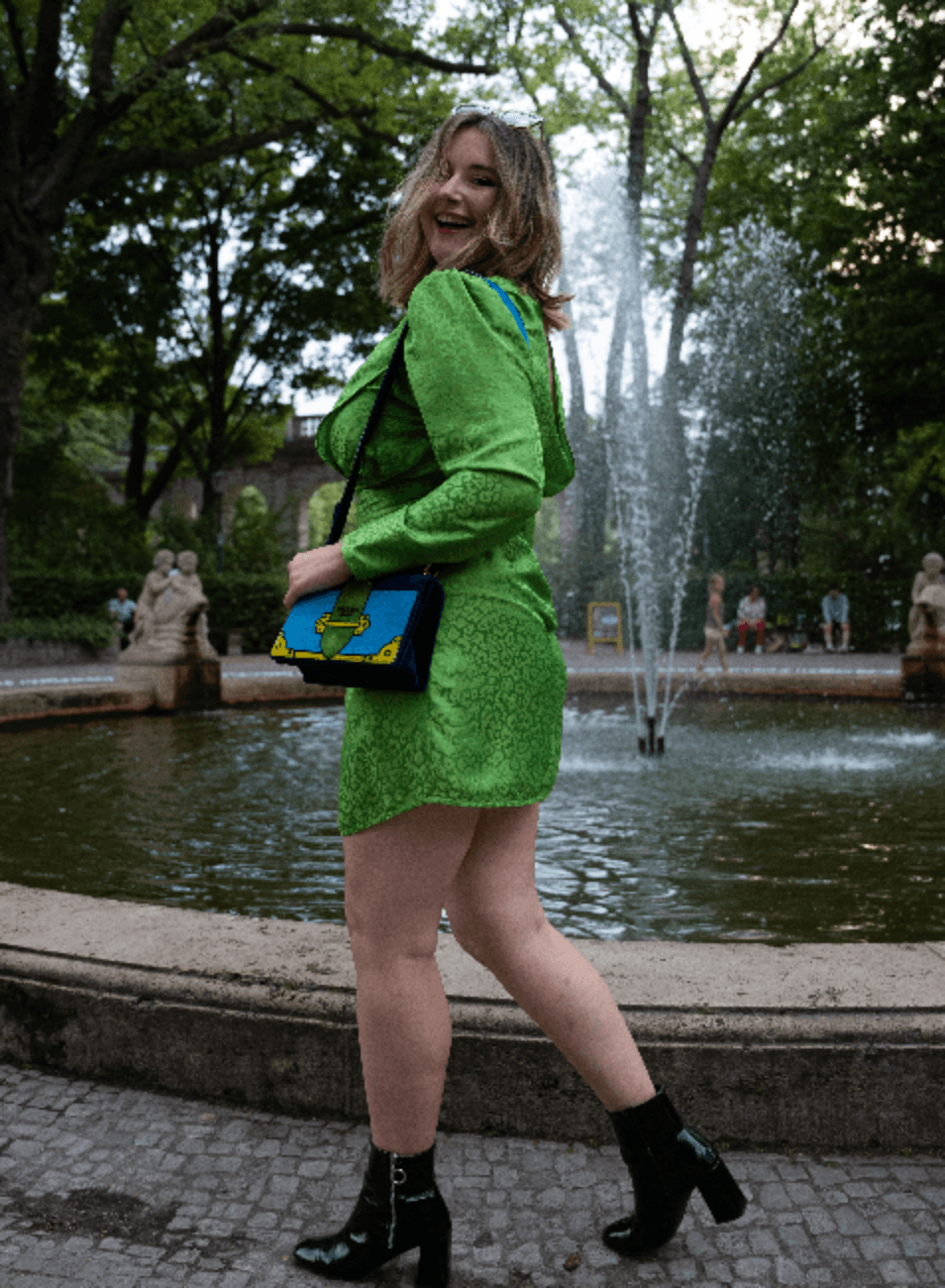 NEON GREEN SATIN MINI DRESS codressing NEON GREEN SATIN MINI DRESS codressing