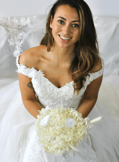 Robe de mariée avec train