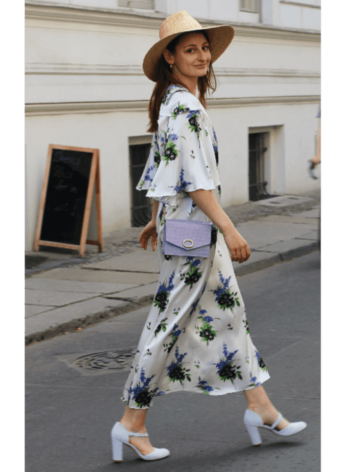 WHITE FLORAL MIDI DRESS