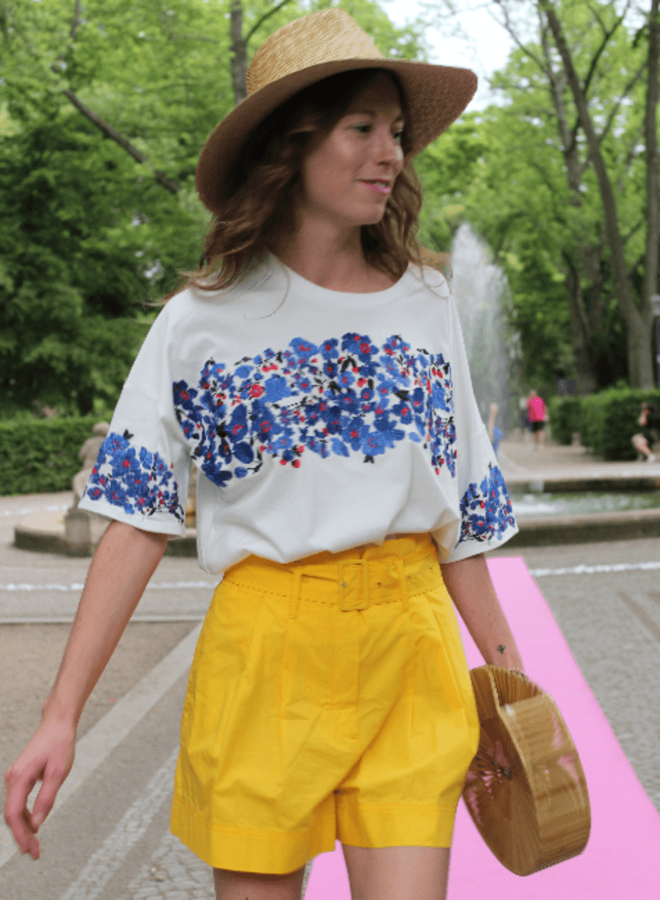 YELLOW BELTED SHORTS - codressing